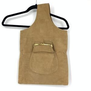 VTG 60s Bonnie Cashin Design Sills & Co Cashin Carry Tote Bag Suede Leather Tan